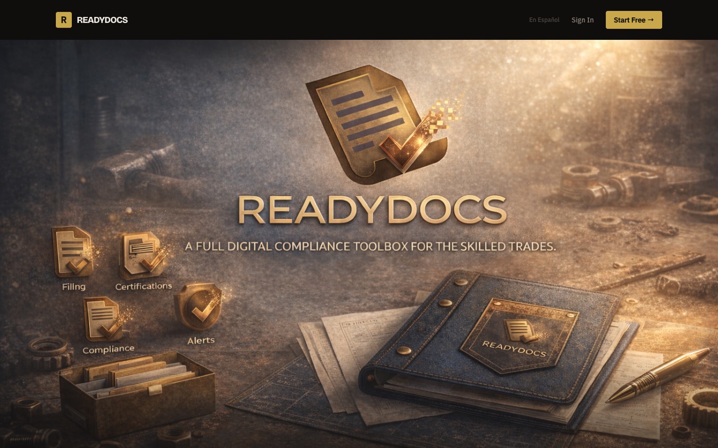 ReadyDocs — live screenshot