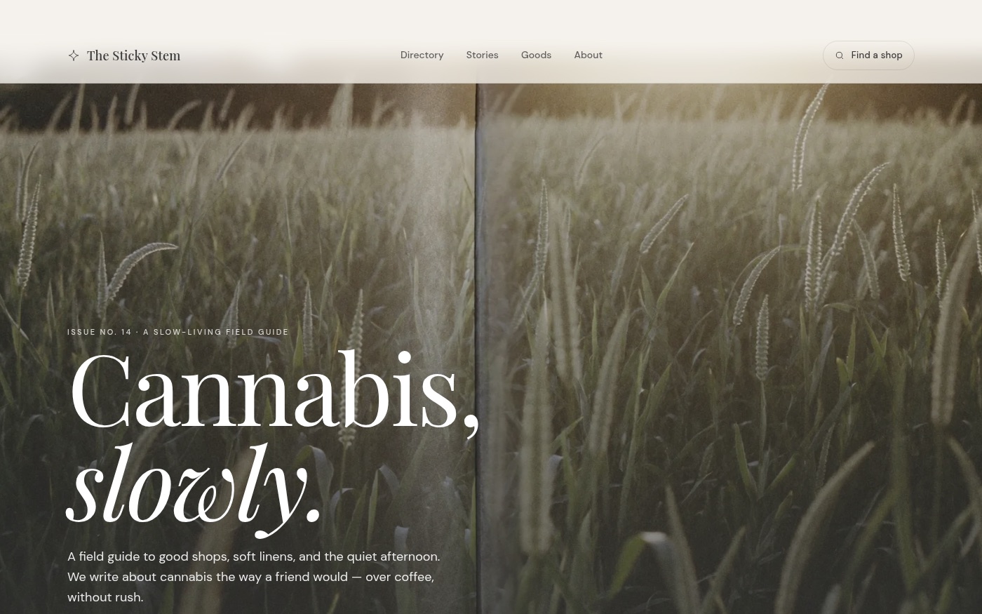 The Sticky Stem — live screenshot